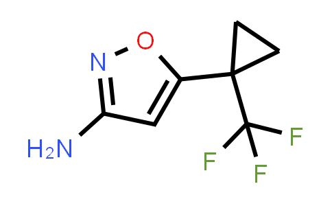 CAS No. 1188920-79-7, 5-(1-(Trifluoromethyl)cyclopropyl)isoxazol-3-amine
