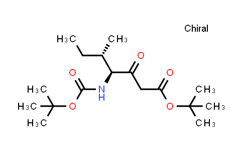 CAS No. 118942-92-0, tert-butyl (4S,5S)-4-((tert-butoxycarbonyl)amino)-5-methyl-3-oxoheptanoate