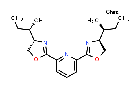 CAS No. 118949-62-5, 2,6-Bis((S)-4-((S)-sec-butyl)-4,5-dihydrooxazol-2-yl)pyridine