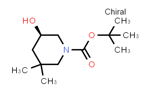 CAS No. 1189570-45-3, tert-Butyl (5R)-5-hydroxy-3,3-dimethylpiperidine-1-carboxylate