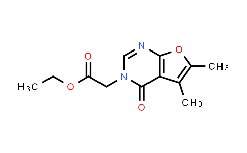 CAS No. 1189670-48-1, Ethyl 2-(5,6-dimethyl-4-oxofuro[2,3-d]pyrimidin-3(4H)-yl)acetate