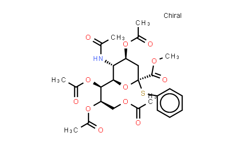 CAS No. 118977-26-7, N-Acetyl-2-S-phenyl-2-thio-alpha-neuraminic acid methyl ester 4,7,8,9-tetraacetate