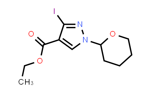 CAS No. 1190060-37-7, Ethyl 3-iodo-1-(tetrahydro-2H-pyran-2-yl)-1H-pyrazole-4-carboxylate