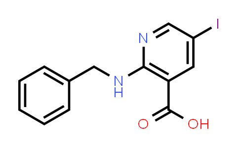 CAS No. 1190198-18-5, 2-(benzylamino)-5-iodonicotinic acid