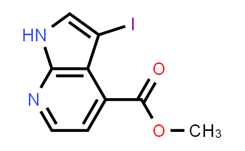 CAS No. 1190313-88-2, Methyl 3-iodo-1H-pyrrolo[2,3-b]pyridine-4-carboxylate