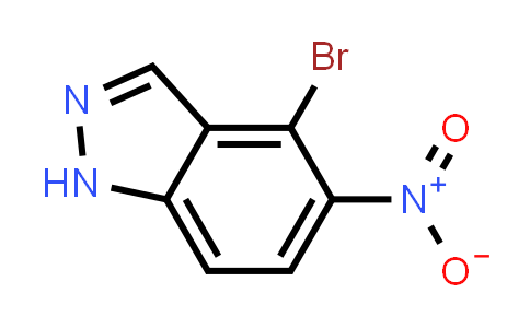 CAS No. 1190315-72-0, 4-Bromo-5-nitro-1H-indazole