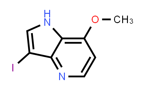 CAS No. 1190318-85-4, 3-Iodo-7-methoxy-1H-pyrrolo[3,2-b]pyridine
