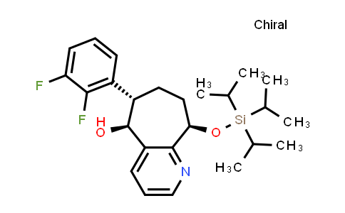 CAS No. 1190363-50-8, (5S,6S,9R)-6-(2,3-Difluorophenyl)-6,7,8,9-tetrahydro-9-[[tris(1-methylethyl)silyl]oxy]-5H-cyclohepta[b]pyridin-5-ol