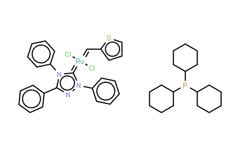 CAS No. 1190427-51-0, Tricyclohexylphosphine[2,4-dihydro-2,4,5-triphenyl-3H-1,2,4-triazol-3-ylidene][2-thienylmethylene]ruthenium(II) dichloride
