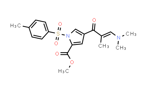 CAS No. 1191272-70-4, 1H-Pyrrole-2-carboxylic acid, 4-[3-(dimethylamino)-2-methyl-1-oxo-2-propen-1-yl]-1-[(4-methylphenyl)sulfonyl]-, methyl ester