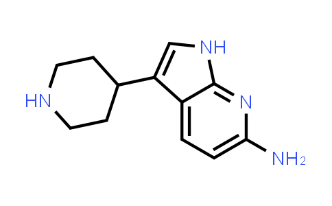 CAS No. 1191597-09-7, 1H-Pyrrolo[2,3-b]pyridin-6-amine, 3-(4-piperidinyl)-