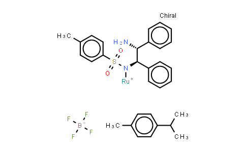 CAS No. 1192483-03-6, {[(1R,2R)-2-Amino-1,2-diphenylethyl](4-toluenesulfonyl)amido}(p-cymene)ruthenium(II) tetrafluoroborate