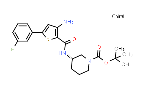 CAS No. 1192875-04-9, (S)-tert-Butyl 3-(3-amino-5-(3-fluorophenyl)thiophene-2-carboxamido)piperidine-1-carboxylate