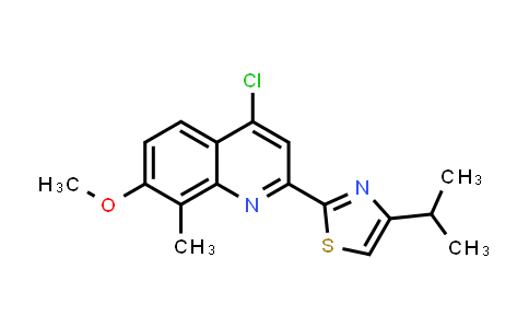 CAS No. 1193272-59-1, 2-(4-Chloro-7-methoxy-8-methylquinolin-2-yl)-4-isopropylthiazole