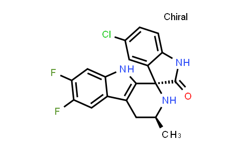 CAS No. 1193314-71-4, Spiro[3H-indole-3,1'-[1H]pyrido[3,4-b]indol]-2(1H)-one, 5-chloro-6',7'-difluoro-2',3',4',9'-tetrahydro-3'-methyl-, (1'R,3'S)-