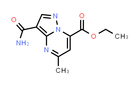 CAS No. 1193390-19-0, Ethyl 3-carbamoyl-5-methylpyrazolo[1,5-a]pyrimidine-7-carboxylate