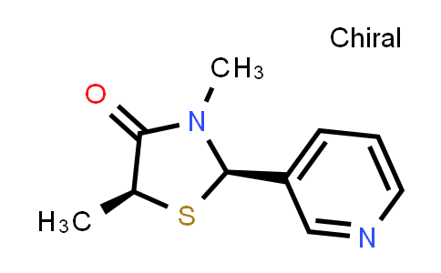CAS No. 119383-00-5, 4-Thiazolidinone, 3,5-dimethyl-2-(3-pyridinyl)-, (2R-cis)-