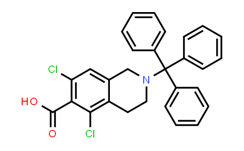 CAS No. 1194550-56-5, 5,7-Dichloro-2-trityl-1,2,3,4-tetrahydroisoquinoline-6-carboxylic acid