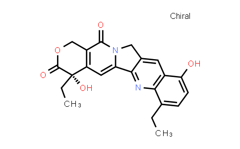 CAS No. 119577-28-5, 1H-Pyrano[3',4':6,7]indolizino[1,2-b]quinoline-3,14(4H,12H)-dione, 4,7-diethyl-4,10-dihydroxy-, (S)-