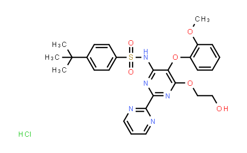 CAS No. 1196074-08-4, 4-(tert-Butyl)-N-(6-(2-hydroxyethoxy)-5-(2-methoxyphenoxy)-[2,2'-bipyrimidin]-4-yl)benzenesulfonamide hydrochloride
