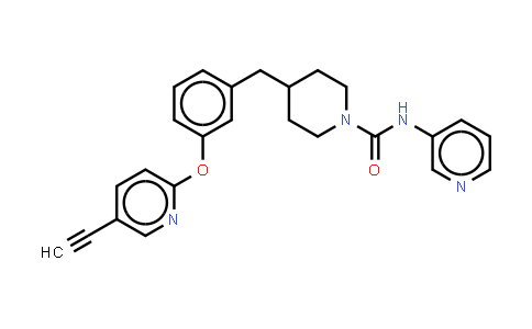 MC510510 | 1196109-53-1 | 4-[[3-[(5-乙炔基-2-吡啶基)氧基]苯基]甲基]-N-3-吡啶基-1-哌啶甲酰胺