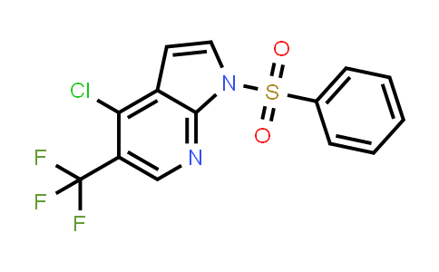 CAS No. 1196507-57-9, 4-Chloro-1-(phenylsulfonyl)-5-(trifluoromethyl)-1H-pyrrolo[2,3-b]pyridine