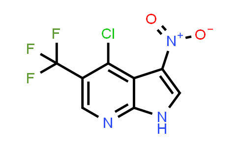 CAS No. 1196507-60-4, 1H-Pyrrolo[2,3-b]pyridine, 4-chloro-3-nitro-5-(trifluoromethyl)-