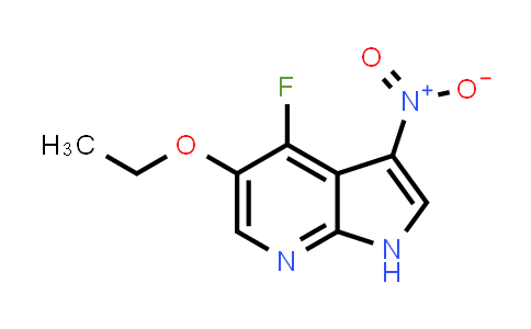 CAS No. 1196510-43-6, 1H-Pyrrolo[2,3-b]pyridine, 5-ethoxy-4-fluoro-3-nitro-