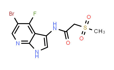 CAS No. 1196510-86-7, Acetamide, N-(5-bromo-4-fluoro-1H-pyrrolo[2,3-b]pyridin-3-yl)-2-(methylsulfonyl)-