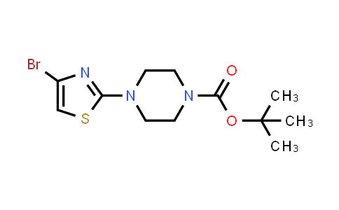 CAS No. 1197294-66-8, tert-Butyl 4-(4-bromo-1,3-thiazol-2-yl)piperazine-1-carboxylate