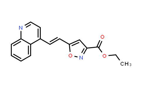CAS No. 1197932-49-2, 3-Isoxazolecarboxylic acid, 5-[(1E)-2-(4-quinolinyl)ethenyl]-, ethyl ester