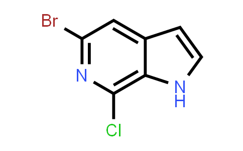 CAS No. 1198096-48-8, 5-Bromo-7-chloro-1H-pyrrolo[2,3-c]pyridine