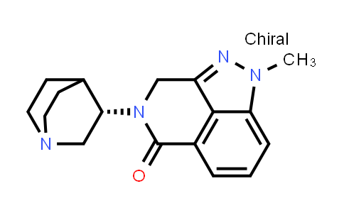 CAS No. 1198111-40-8, Pyrazolo[3,4,5-de]isoquinolin-5(1H)-one, 4-(3S)-1-azabicyclo[2.2.2]oct-3-yl-3,4-dihydro-1-methyl-