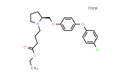 CAS No. 1198149-97-1, 1-Pyrrolidinebutanoic acid, 2-[[4-(4-chlorophenoxy)phenoxy]methyl]-, ethyl ester, (2S)-