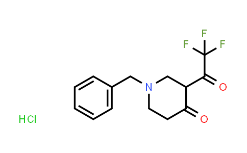 CAS No. 1198285-40-3, 1-Benzyl-3-(2,2,2-trifluoroacetyl)piperidin-4-one hydrochloride