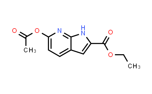 CAS No. 1198416-66-8, 1H-Pyrrolo[2,3-b]pyridine-2-carboxylic acid, 6-(acetyloxy)-, ethyl ester