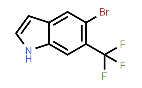 CAS No. 1198475-24-9, 5-Bromo-6-(trifluoromethyl)-1H-indole