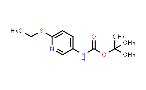 CAS No. 1198785-11-3, tert-Butyl (6-(ethylthio)pyridin-3-yl)carbamate