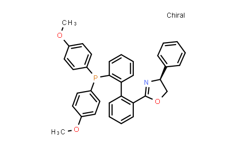CAS No. 1198791-46-6, (S)-2-(2'-(bis(4-methoxyphenyl)phosphanyl)-[1,1'-biphenyl]-2-yl)-4-phenyl-4,5-dihydrooxazole