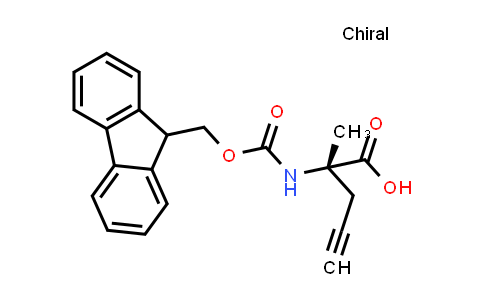 CAS No. 1198791-58-0, (S)-2-((((9H-Fluoren-9-yl)methoxy)carbonyl)amino)-2-methylpent-4-ynoic acid