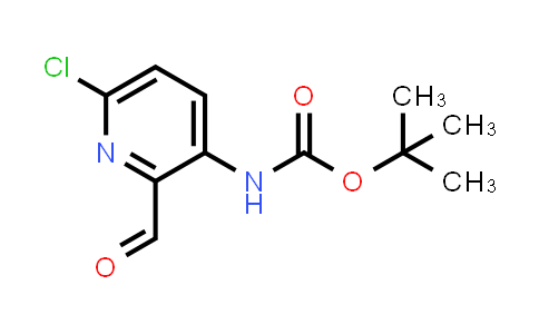 CAS No. 1199557-04-4, tert-Butyl N-(6-chloro-2-formylpyridin-3-yl)carbamate