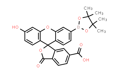 CAS No. 1199576-14-1, Spiro[isobenzofuran-1(3H),9'-[9H]xanthene]-6-carboxylic acid, 3'-hydroxy-3-oxo-6'-(4,4,5,5-tetramethyl-1,3,2-dioxaborolan-2-yl)-