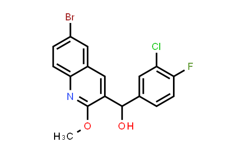 CAS No. 1199589-51-9, (6-Bromo-2-methoxyquinolin-3-yl)(3-chloro-4-fluorophenyl)methanol