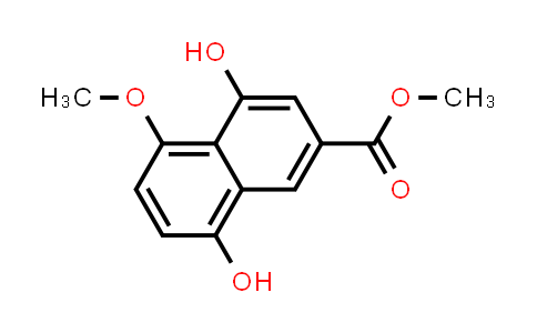 CAS No. 120016-57-1, 2-Naphthalenecarboxylic acid, 4,8-dihydroxy-5-methoxy-, methyl ester