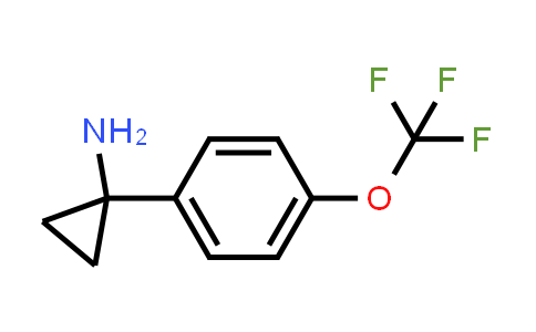 CAS No. 1200798-12-4, 1-(4-(Trifluoromethoxy)phenyl)cyclopropan-1-amine
