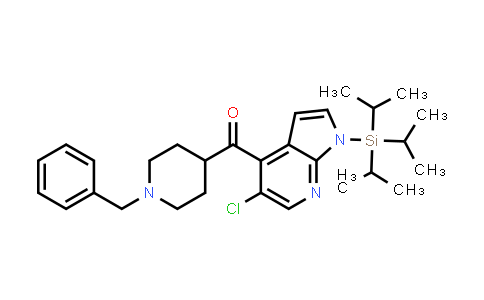 CAS No. 1201189-51-6, (1-benzylpiperidin-4-yl)(5-chloro-1-(triisopropylsilyl)-1H-pyrrolo[2,3-b]pyridin-4-yl)methanone