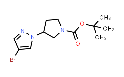 CAS No. 1201657-89-7, tert-Butyl 3-(4-bromo-1H-pyrazol-1-yl)pyrrolidine-1-carboxylate