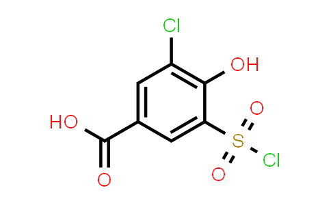 CAS No. 1201663-81-1, 3-​Chloro-​5-​(chlorosulfonyl)​-​4-​hydroxybenzoic acid