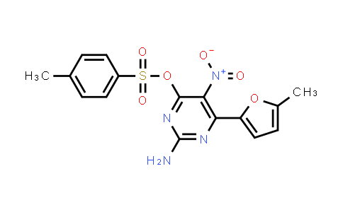 CAS No. 1202402-42-3, 2-Amino-6-(5-methylfuran-2-yl)-5-nitropyrimidin-4-yl 4-methylbenzenesulfonate