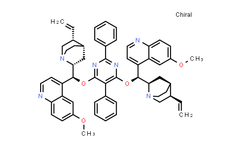 CAS No. 1202521-49-0, (9S)-(9''S)-9,9''-[(2,5-diphenyl-4,6-pyrimidinediyl)bis(oxy)]bis[6'-methoxycinchonan]